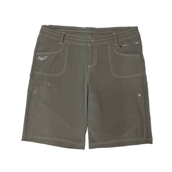 Kuhl Shorts Women’s Size 14 US Taupe Vala Roll-Up Long‎ Stretch Hiking Outdoor - Picture 1 of 10